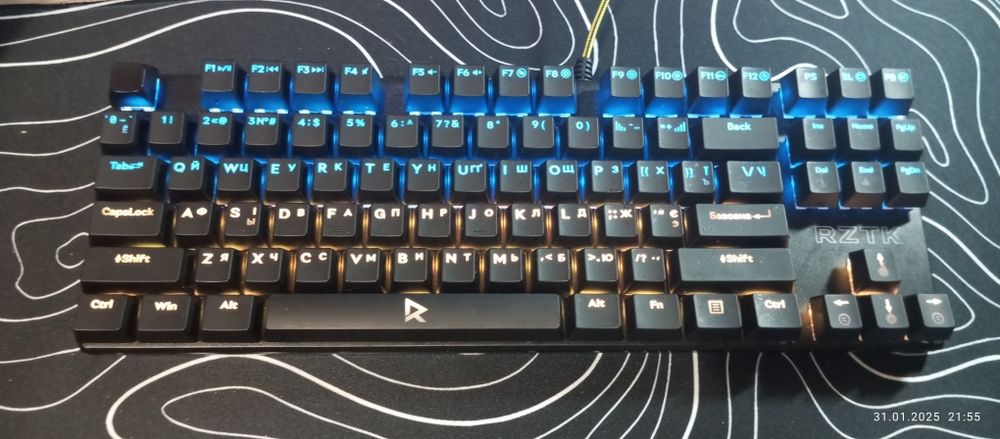 Игровая клавиатура RZTK TKL khail black в идеальном состоянии: 1