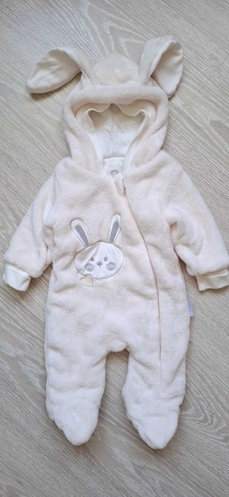 Дитячий теплий комбінезон чоловічок ромпер зайчик 62 розмір