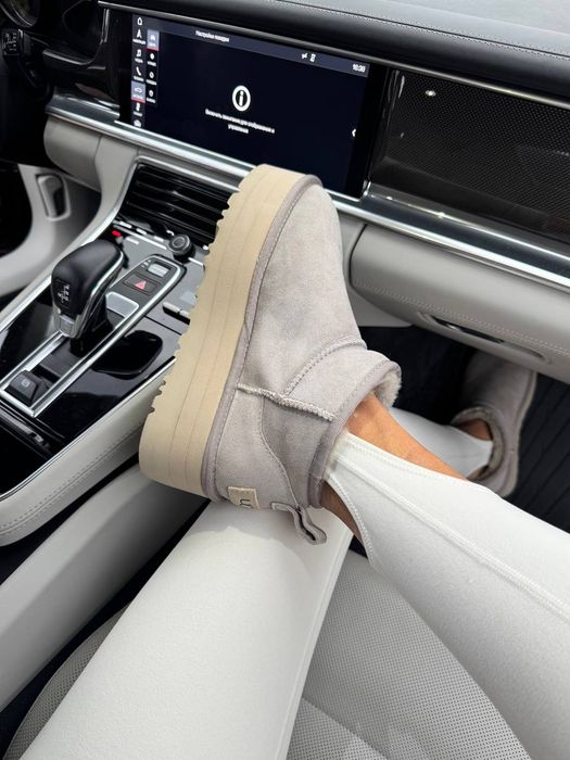 Кросівки Кроссовки UGG Classic Ultra Mini Platform Premium Grey Серый Сірий Кросовки Демісезон