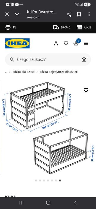 Łóżko dziecięce  ikea