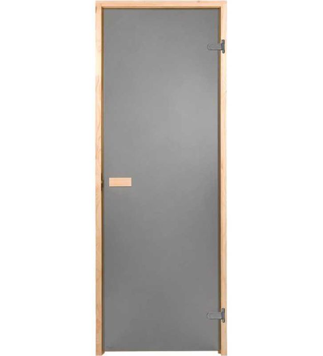 DRZWI sauna fińska BASIC osika brąz/sosna grafit 69x189, 7x19 OKAZJA !