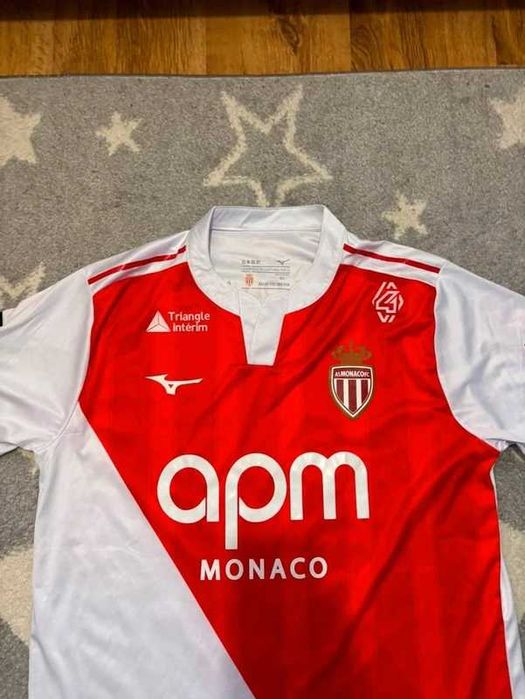 Koszulka Mizuno AS Monaco Pogba #8 2025 2026 home kit jersey domowa