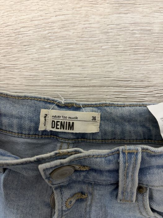 Spodenki krótkie jeansowe jasne wysoki stan | Sinsay