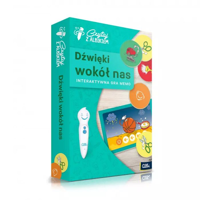 Czytaj z Albikiem. Interaktywna gra memo. Dźwięki wokół nas. Albi. Nowy Produkt