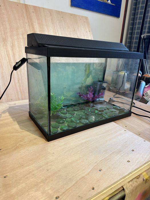 Aquario de 22 litros, com luz e motor