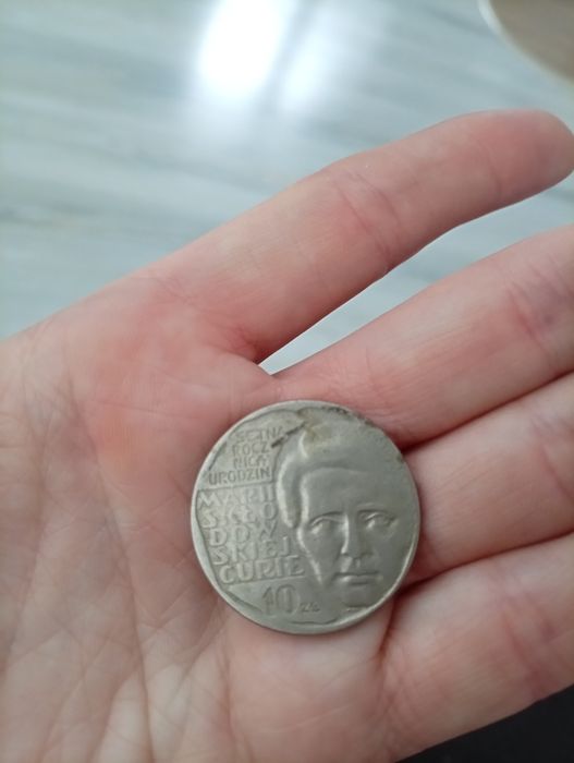 Moneta setną rocznica urodzin Marii Skłodowskiej Curie 1967r PRL