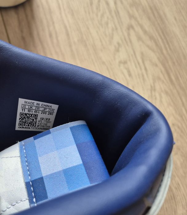 Buty Adidas Forum 45 błękitne wysokie