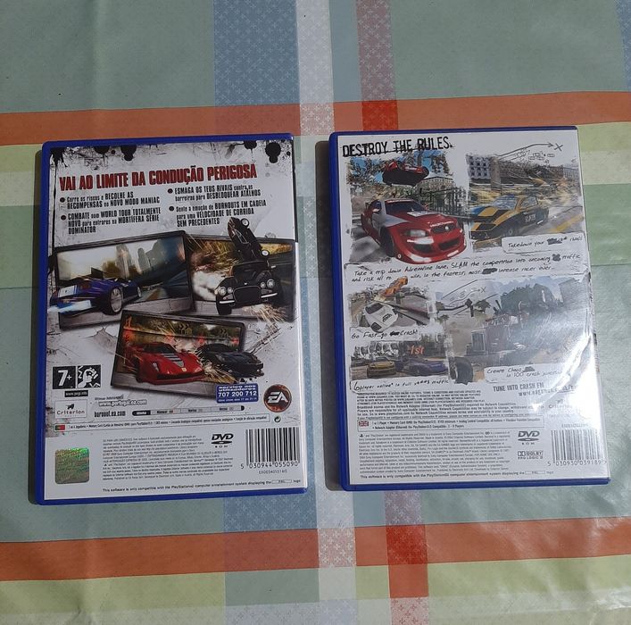 Jogos "Burnout Dominator" e "Burnout 3 Takedown"