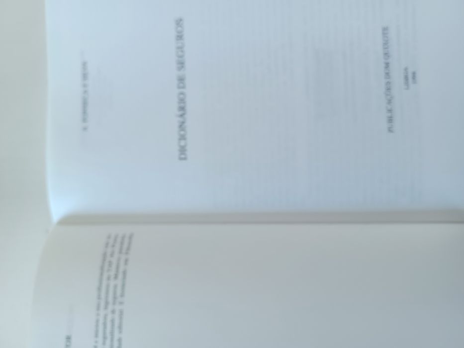 Livro Dicionário de Seguros - A. Fonseca e Silva