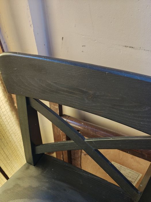 Stołek barowy, wysokie krzesło Ikea rosentorp czarny