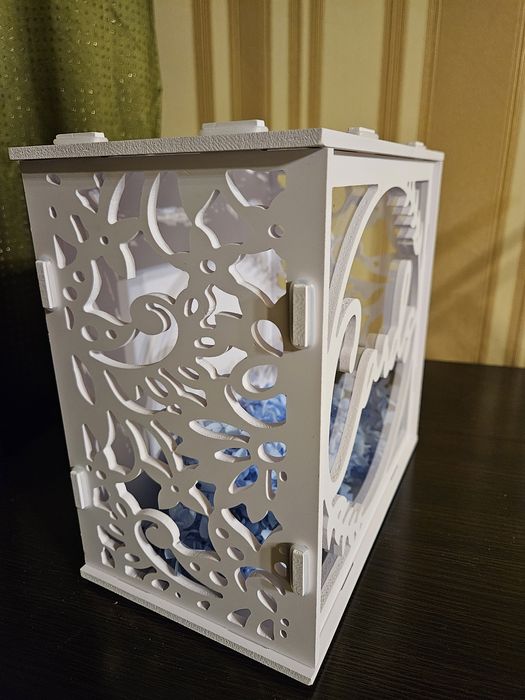 Весільна скринька для конвертів Cards з блакитною гортензією