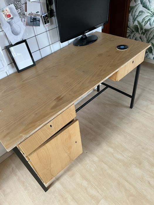 Biurko vintage PRL solidne