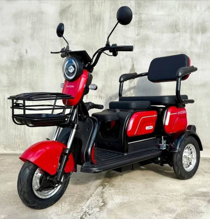 СУПЕР ЦІНА ‼️ Триколісний електроскутер EVOBIKE Luna PRO (1200W 60V 20Ah)