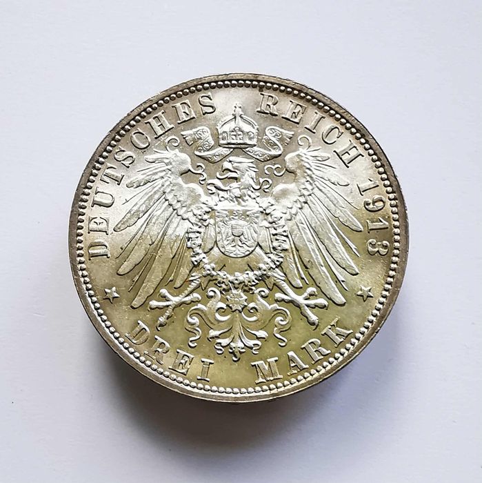 Saksonia, 3 marki 1913 E, Bitwa Lipsk, Pomnik