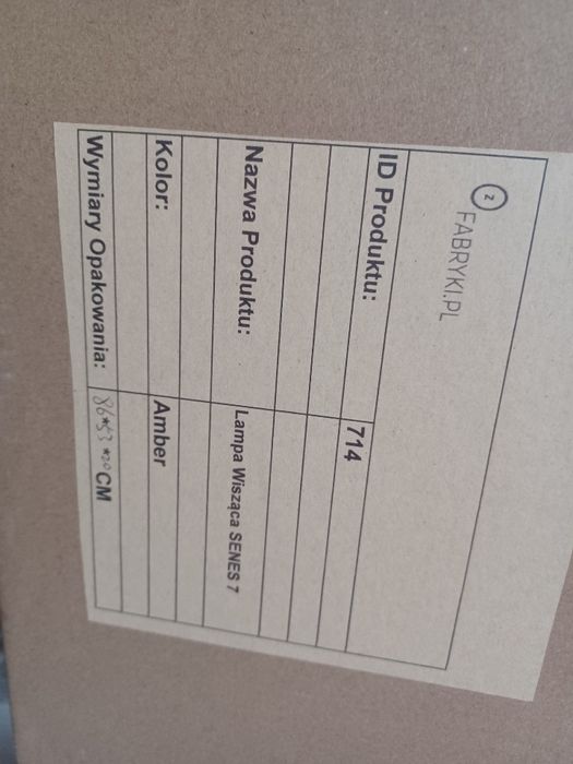 Lampa wisząca SENES7 NOWA ! w opakowaniu