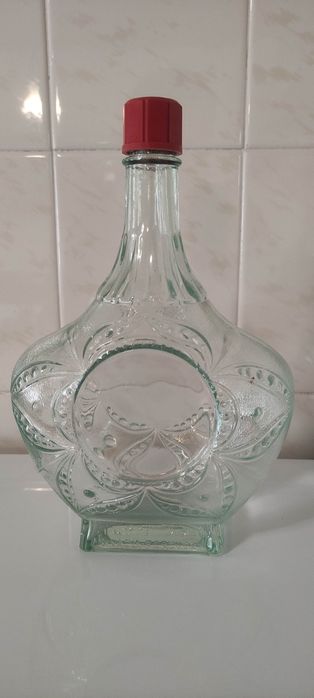 Garrafa vidro antiga / coleção bar restaurante quinta deco