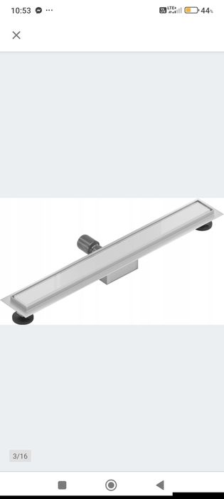Odpływ liniowy prysznicowy szklany biały 70 cm