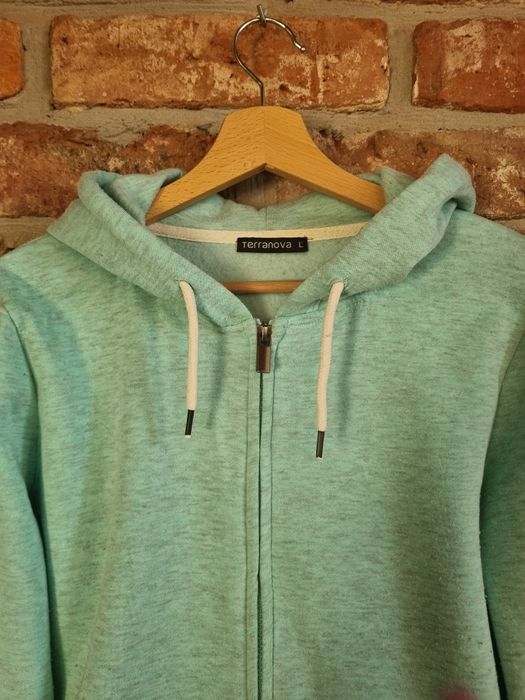 Miętowa melanżowa bluza