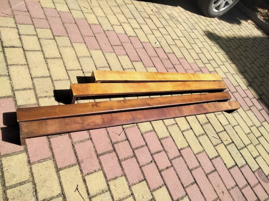 Karnisz drewniany fornirowany vintage