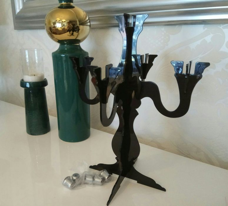 Black acrylic chandeliers