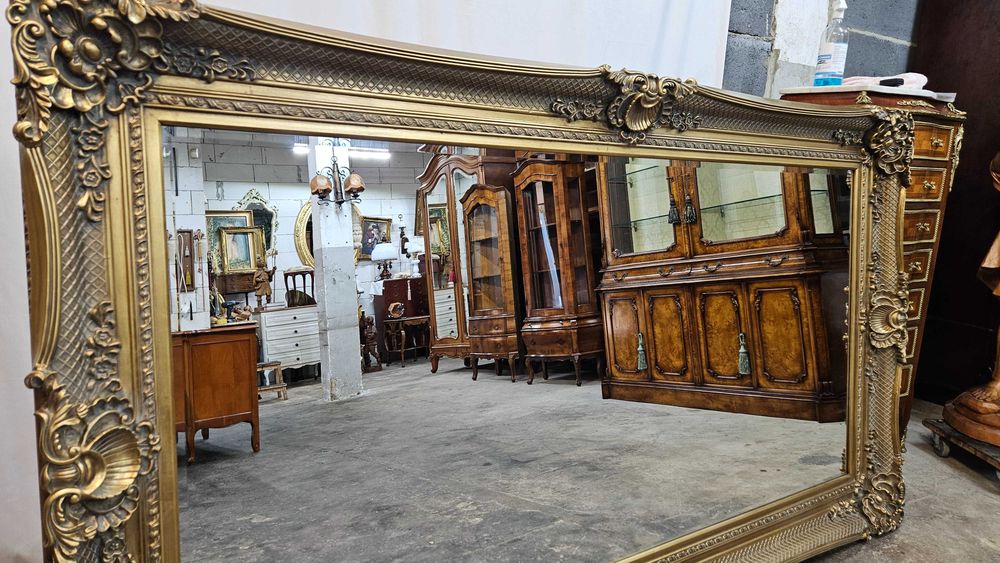 Piękne Lustro Bardzo Duże rama rzeźbiona Robi wrażenie Bogate