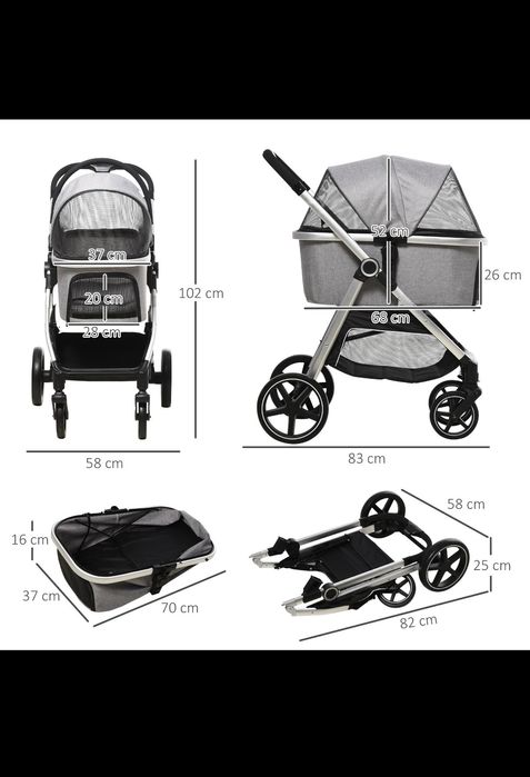 Wózek 2w1 dla psa lub kota