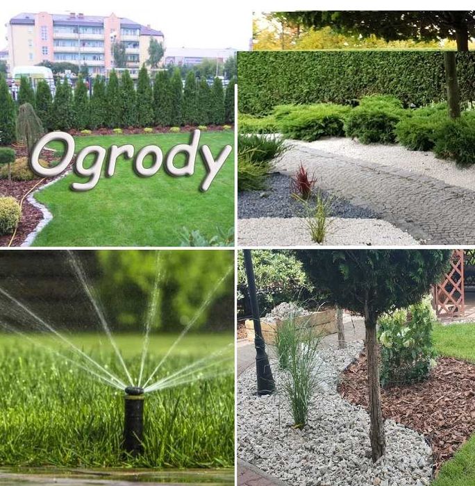 Zakładanie Ogrodów Systemy Nawadniania Zraszacze Trawniki z Rolki Siew