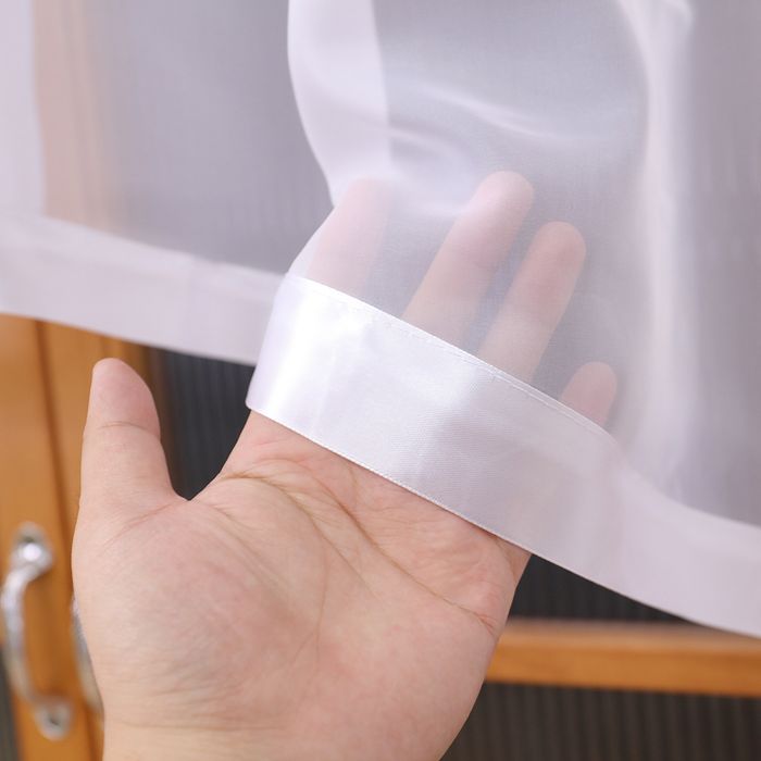 ‼️PROMOCJA ‼️Krótka firana na srebrnych przelotkach