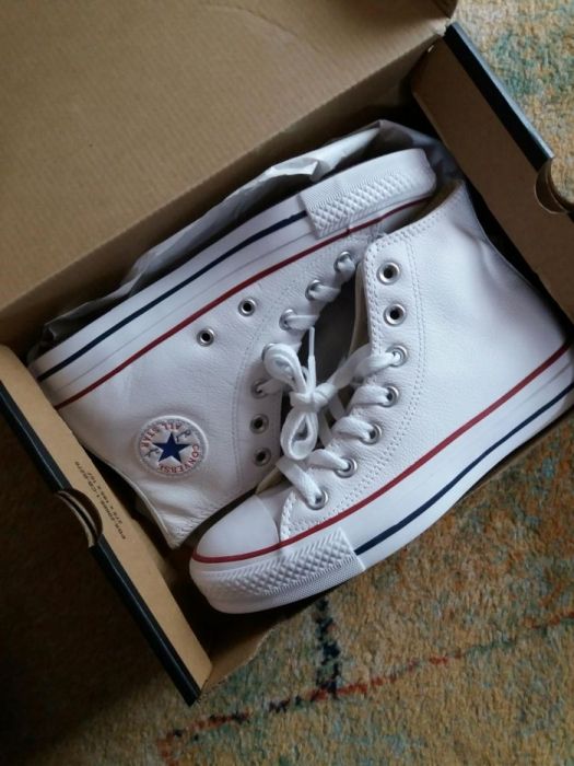 Converse skórzane białe r36