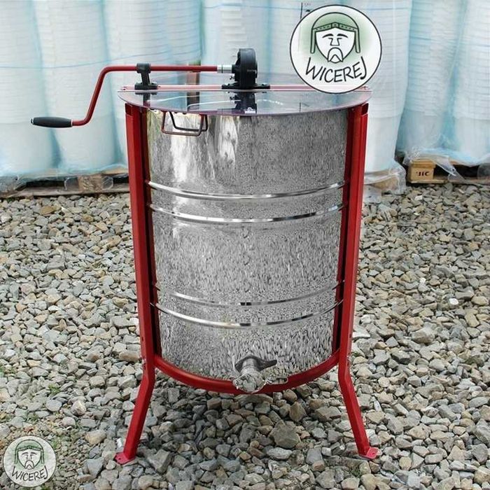 Miodarka 4 kasetowa ręczna uniwersalna nierdzewna Obrotowa PROMOCJA