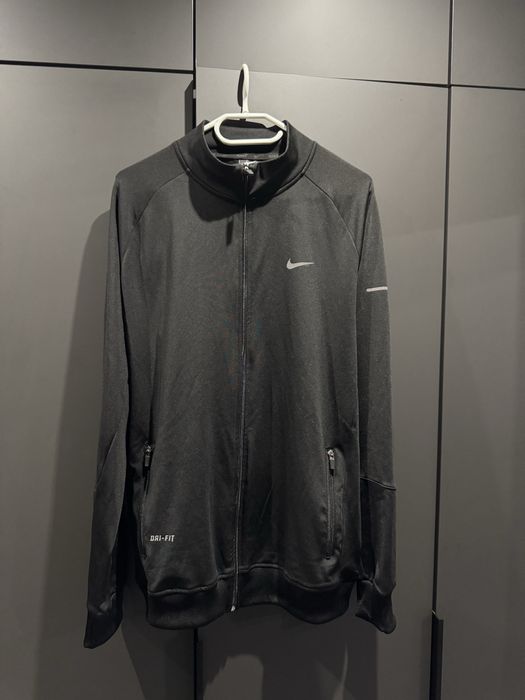 Bluza czarna męska na zamek XXL z napisem nike