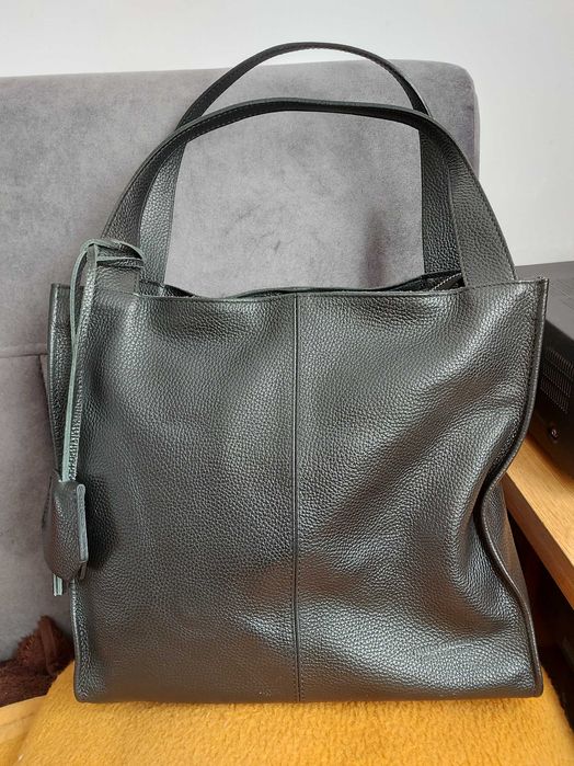 Torebka shopperka z naturalnej skóry