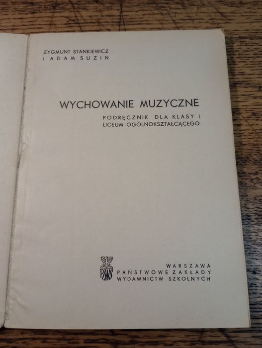 Wychowanie muzyczne dla klasy 1 LO.