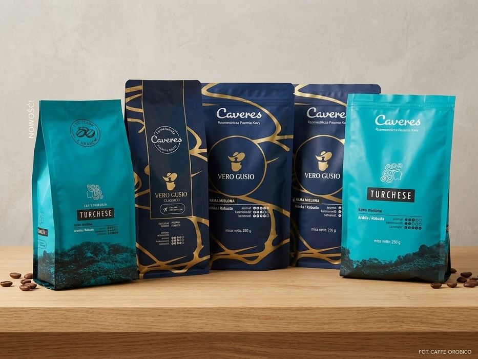 Rzemieślnicza kawa Caveres Turchese i Vero Gusto (250g)