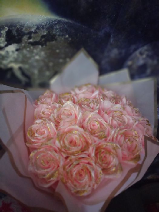 Троянди з атласної стрічки