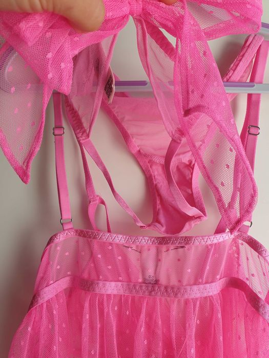 Nowa sexi Rózowa halka+majtki victoria secret