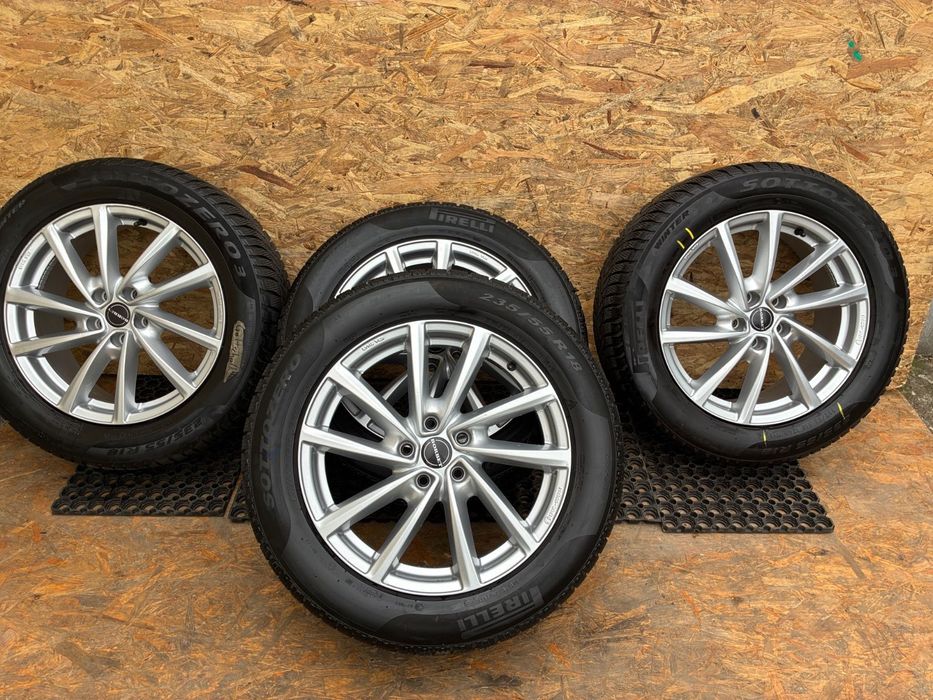 VAG BORBET 7JX18 FELGI ALUMINIOWE OPONY KOMPLET X4 5X112 ET43  FI. 57,1MM
