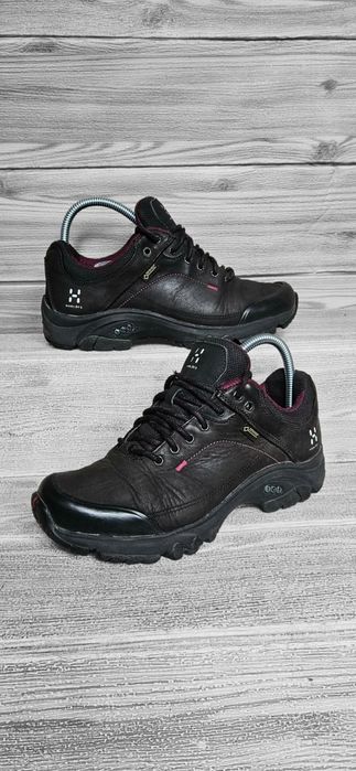 Obuwie trekkingowe damskie Haglöfs Ridge II GT sportowe Goretex Gore-Tex górskie skórzane z membraną wodoodporne podeszwa Asics górskie 38