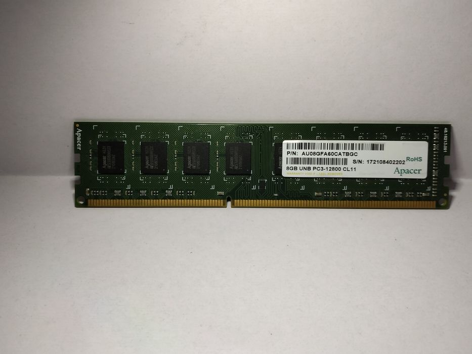 Pamięć RAM Apacer 8GB DDR3 1600MHz PC3-12800 CL11 – sprawna