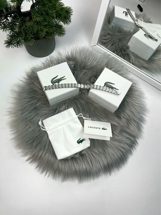 Срібний браслет лакоста | Lacoste