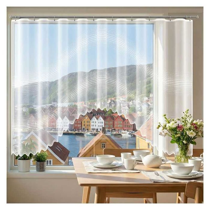Firanka gotowa Cardoso 500 x 160 cm biały żakard Wisan WN811C 516