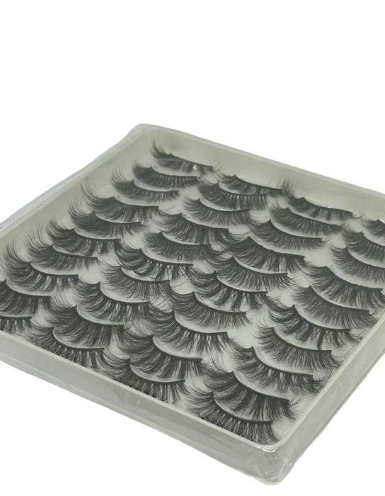 20 Par Sztuczne Rzęsy MIX Czarne Podkręcane Kocie Oko kod 1543