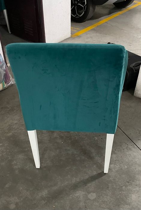 Cadeiras veludo verde