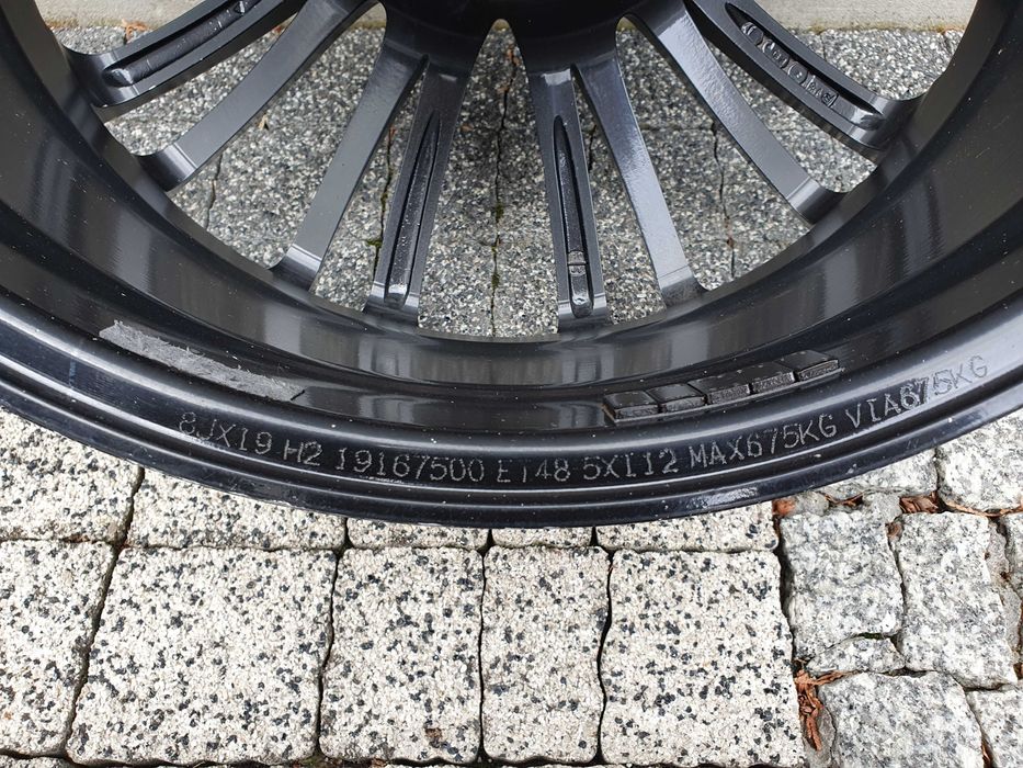 4x Alufelgi 19-stki VW, Audi 5x112mm czarny mat+ poler!