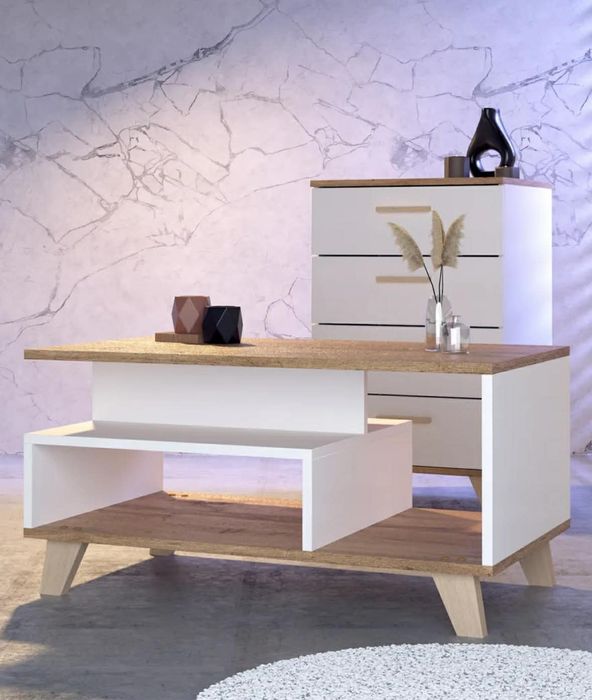 Stolik Kawowy Ława do Salonu Skandynawska Nowy Mebel do Pokoju Loft