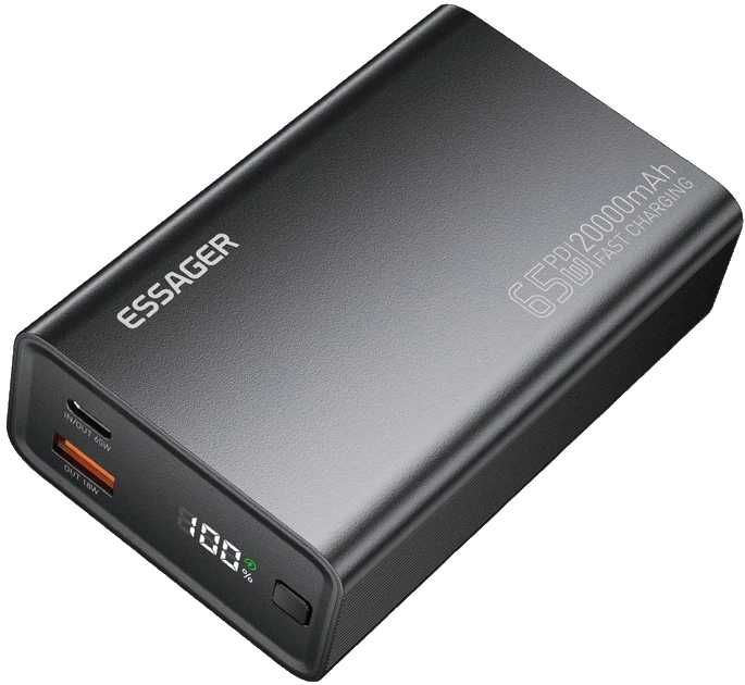 Повербанк ESSAGER-F2014 65W, 20000mAh  для телефону-планшету-ноутбуку