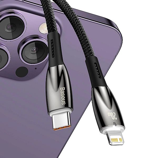 Kabel Baseus CADH Lightning - USB-C PD 20W 480Mb/s 2m - czarny