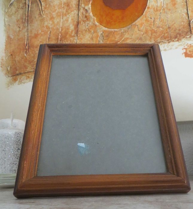 Photo Frame, Antique, Hand-Carved Oak, 2 cm Thick, 17.5 × 22.5 cm