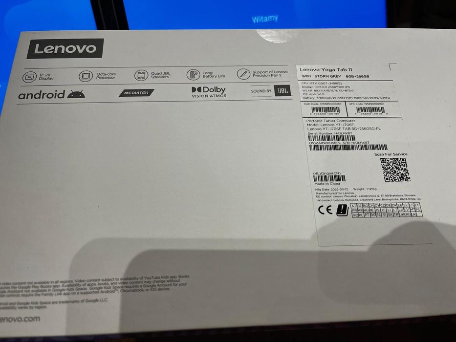 Dwa tablety Lenovo Yoga 11 Tab