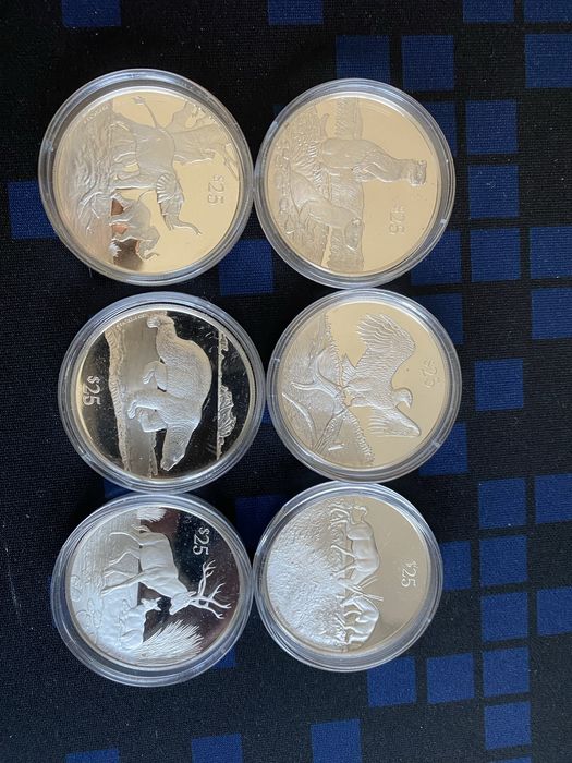 Moedas em prata ilhas virgens